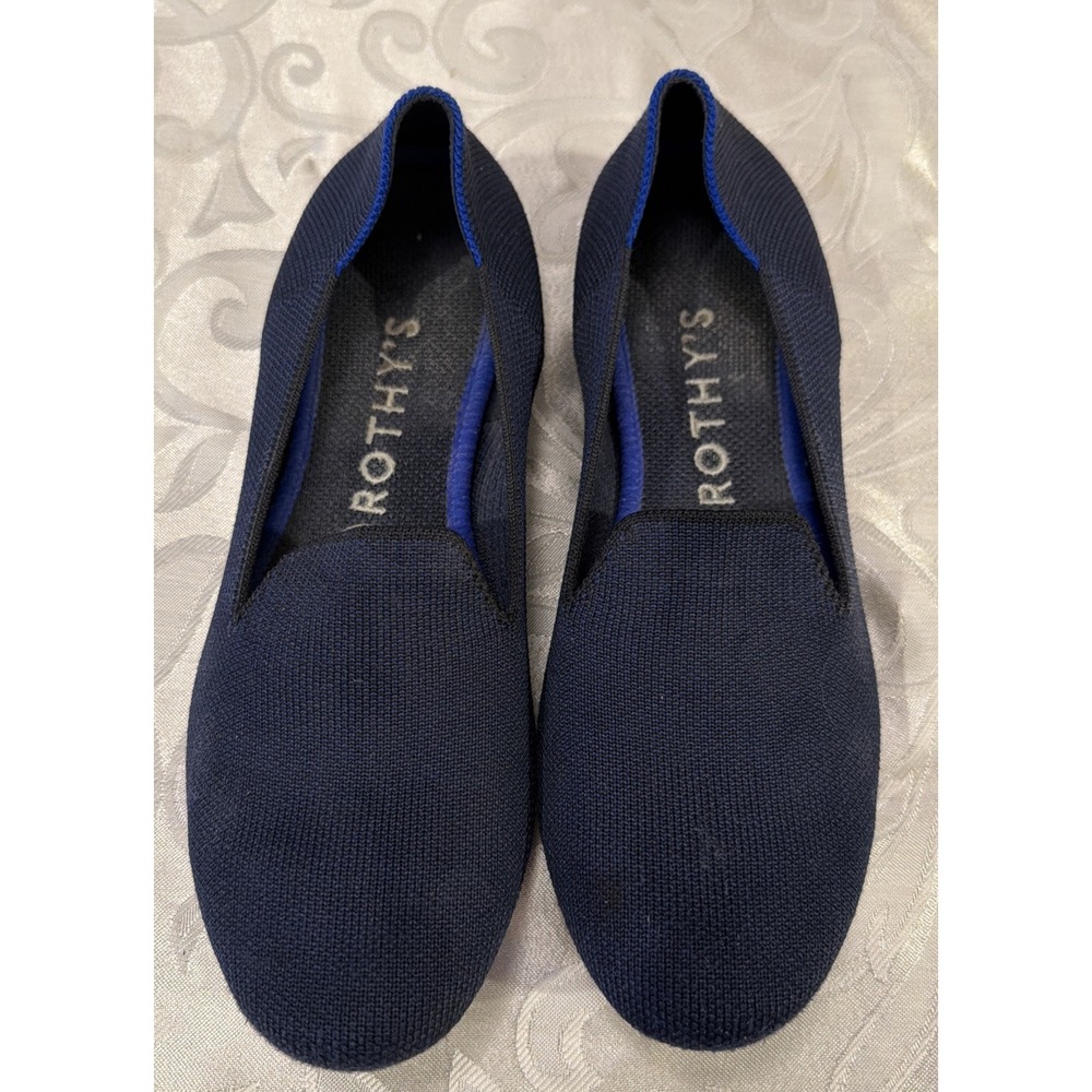 Rothy's The Loafer Women's Size 8 Navy Heather Slip On Flat